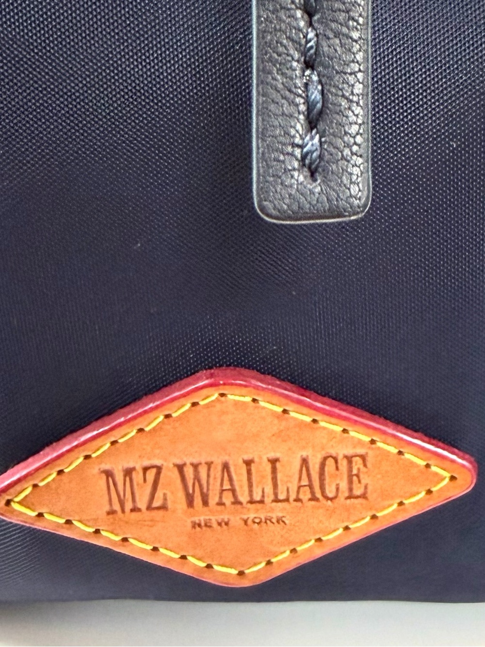 MZ Wallace Jane Bedford Navy Nylon Satchel Multi Pocket Gold Hardware w/pouch - Picture 10 of 14
